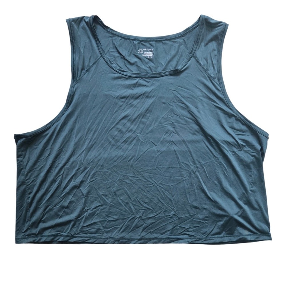 OFFLINE by Aerie XL Teal Racerback Workout Tank Top Activewear